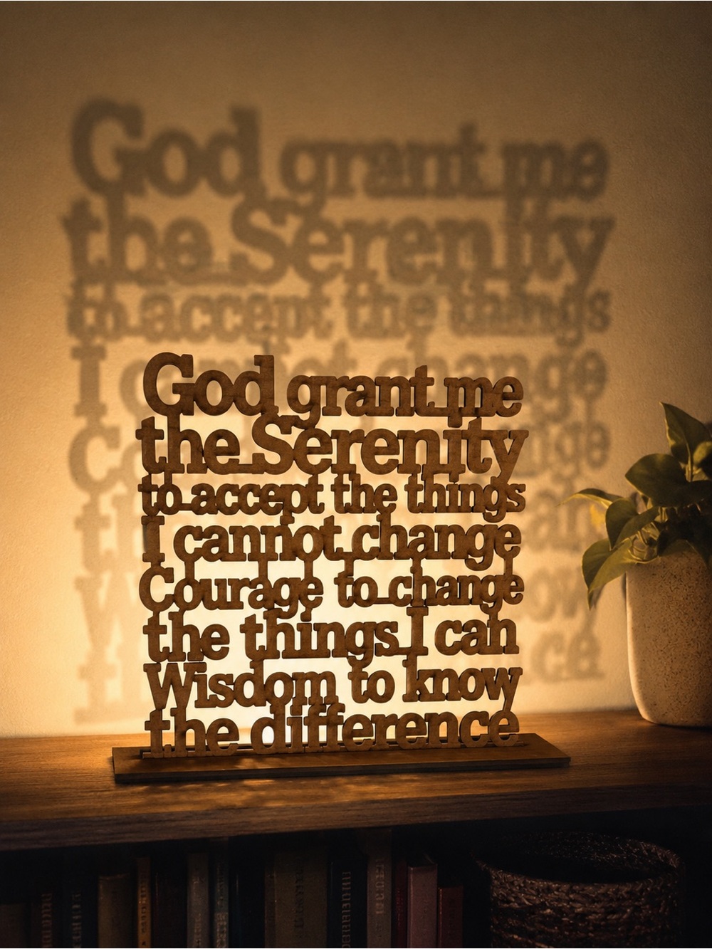 Handmade by me Wood Serenity Prayer light or dark wood